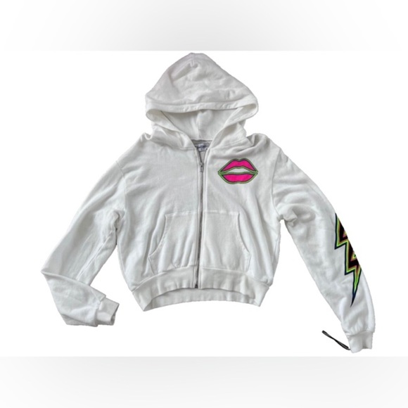 NWOT - Lauren Moshi Lightning Eye Zip Hoodie - Size M - Picture 3 of 4